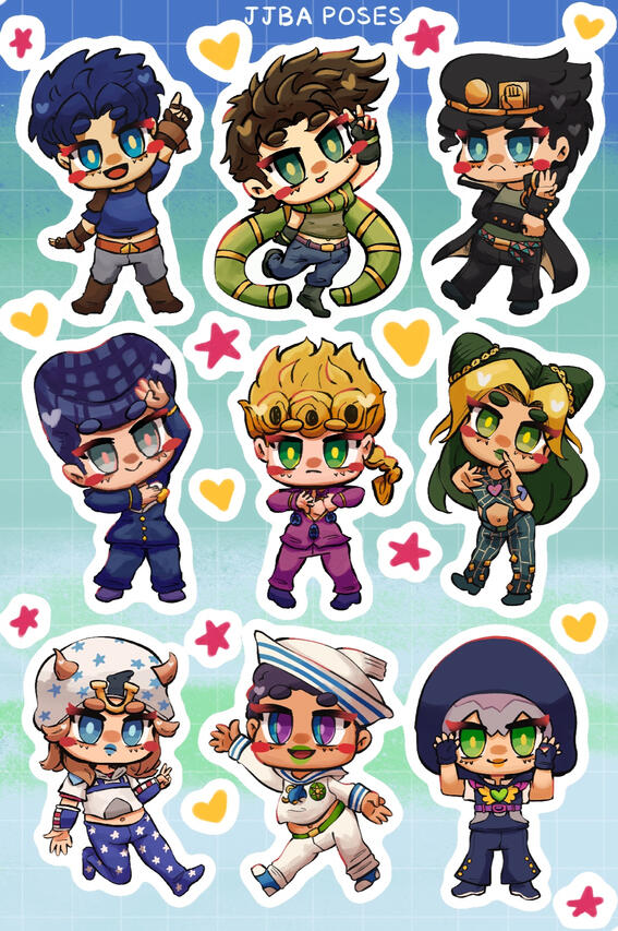 Jojo's Bizarre Adventure Chibis
